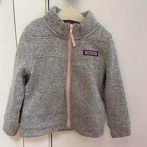 Vineyard Vines girls full-zip sweater fleece, size 4